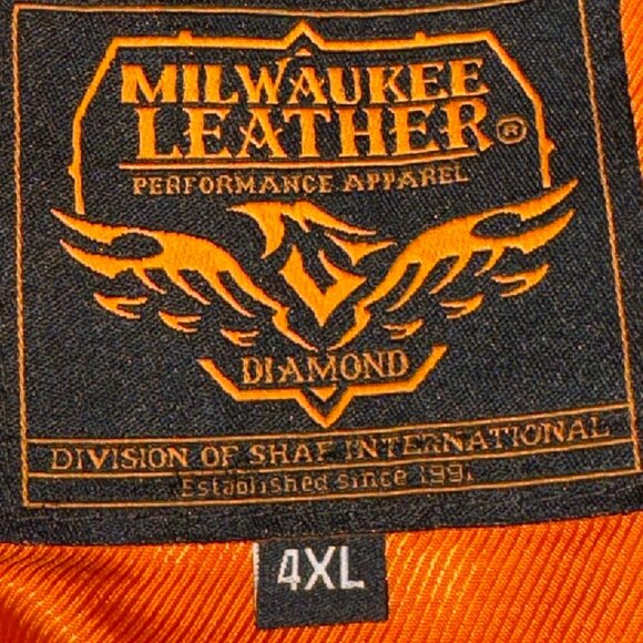 MIKWAUKEE LEATHER Diamond Black Motorcycle Vest Performance Apparel Unis… - Picture 4 of 12